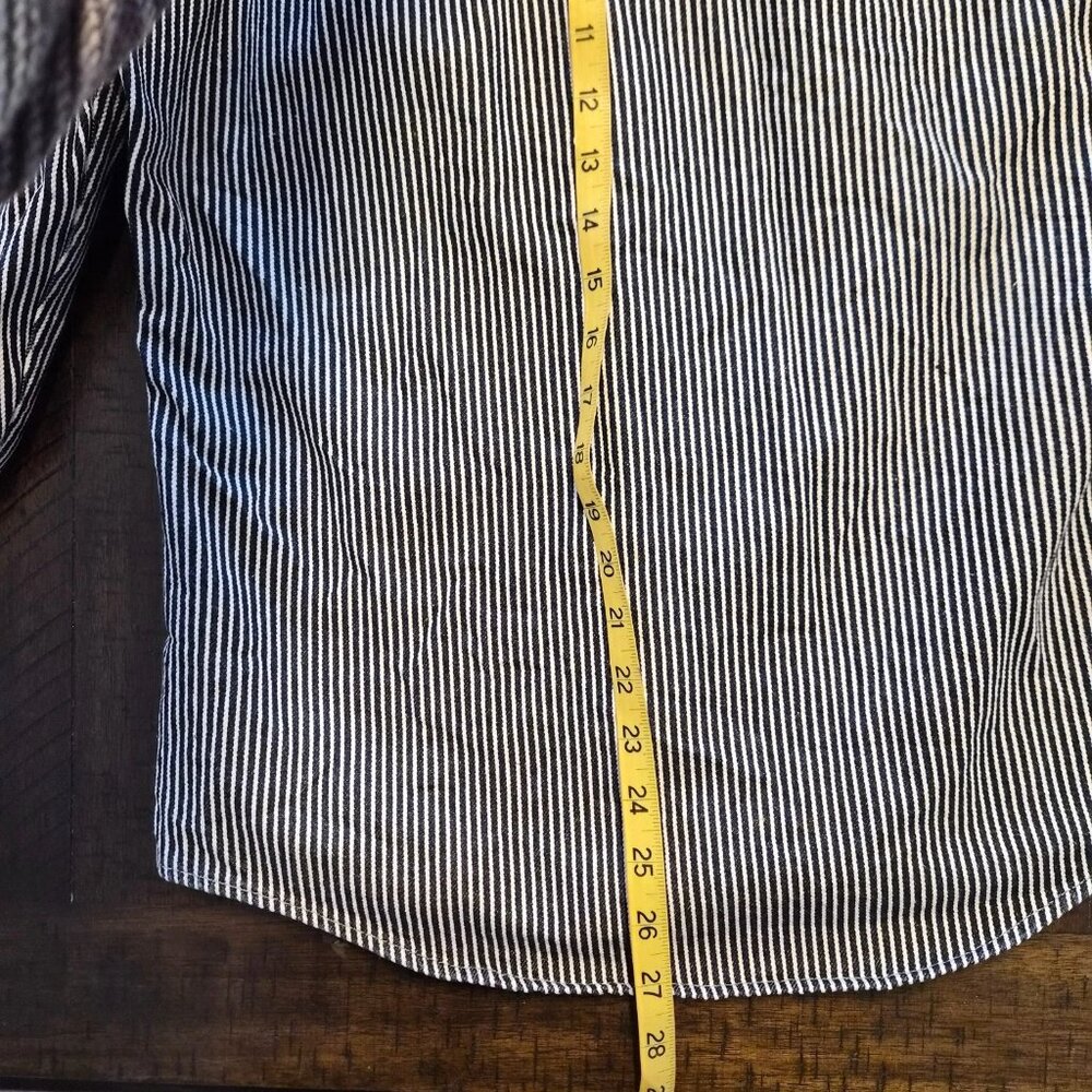 Iron Heart Mens Hickory Stripe Western Shirt Size XS IHSH-421 12 OZ JU - Picture 12 of 12